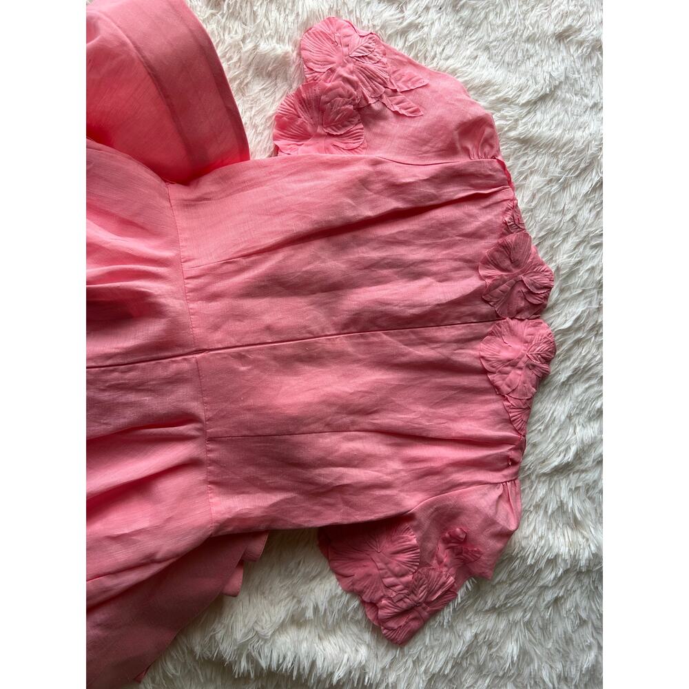 Antonio Melani Pink Floral Appliqué Dress Size 10 3D  Dress MSRP $299⸻ - Picture 12 of 16